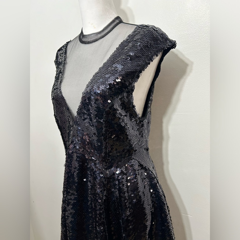 New! Free People Dance Til Dawn Sequin Mini Dress - Picture 7 of 14